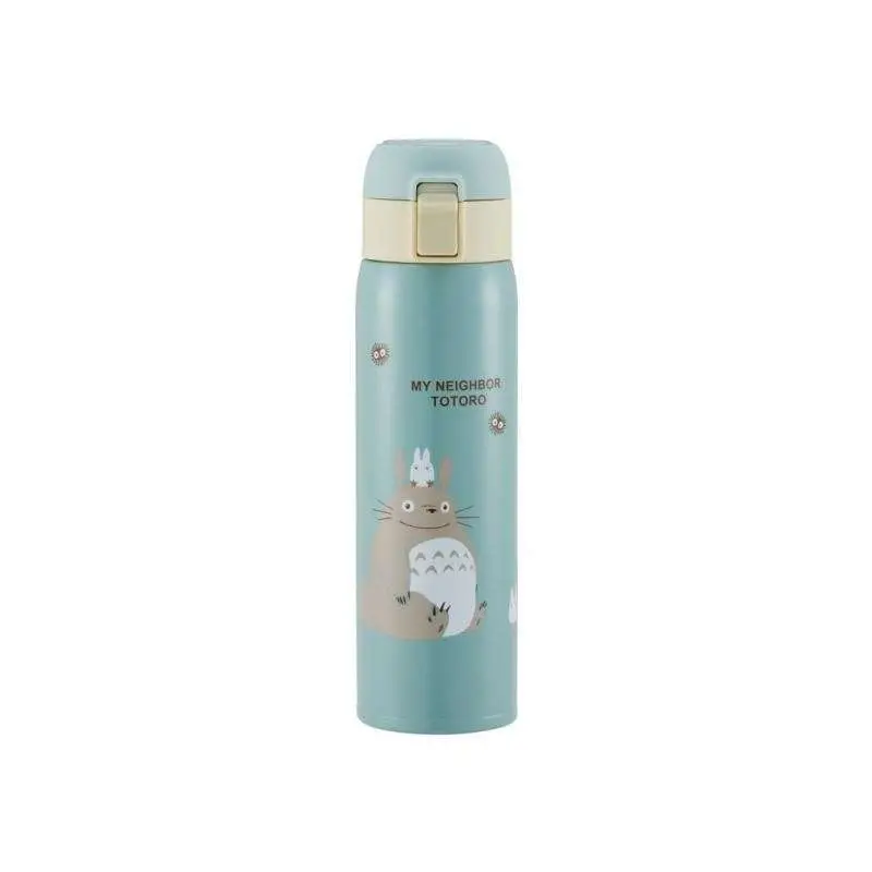 totoro mat light green 480ml thermos bottle