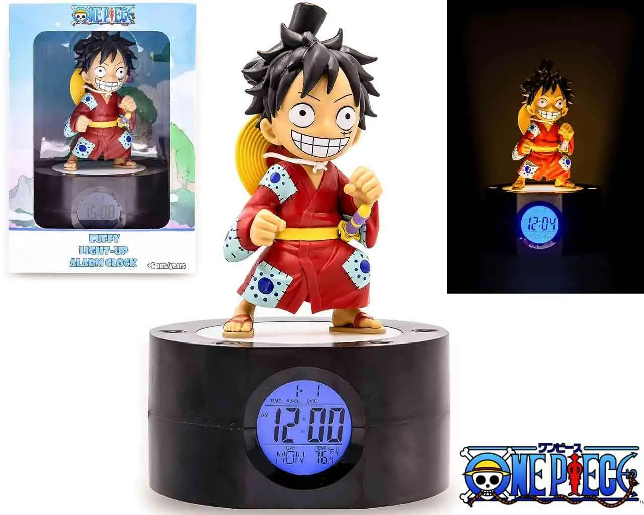 one piece - luffy light-up alarm clock