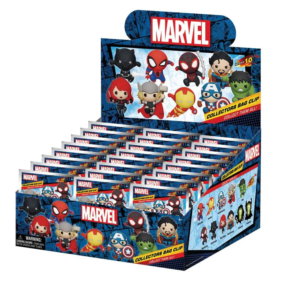 marvel classic bag clip blind box displa