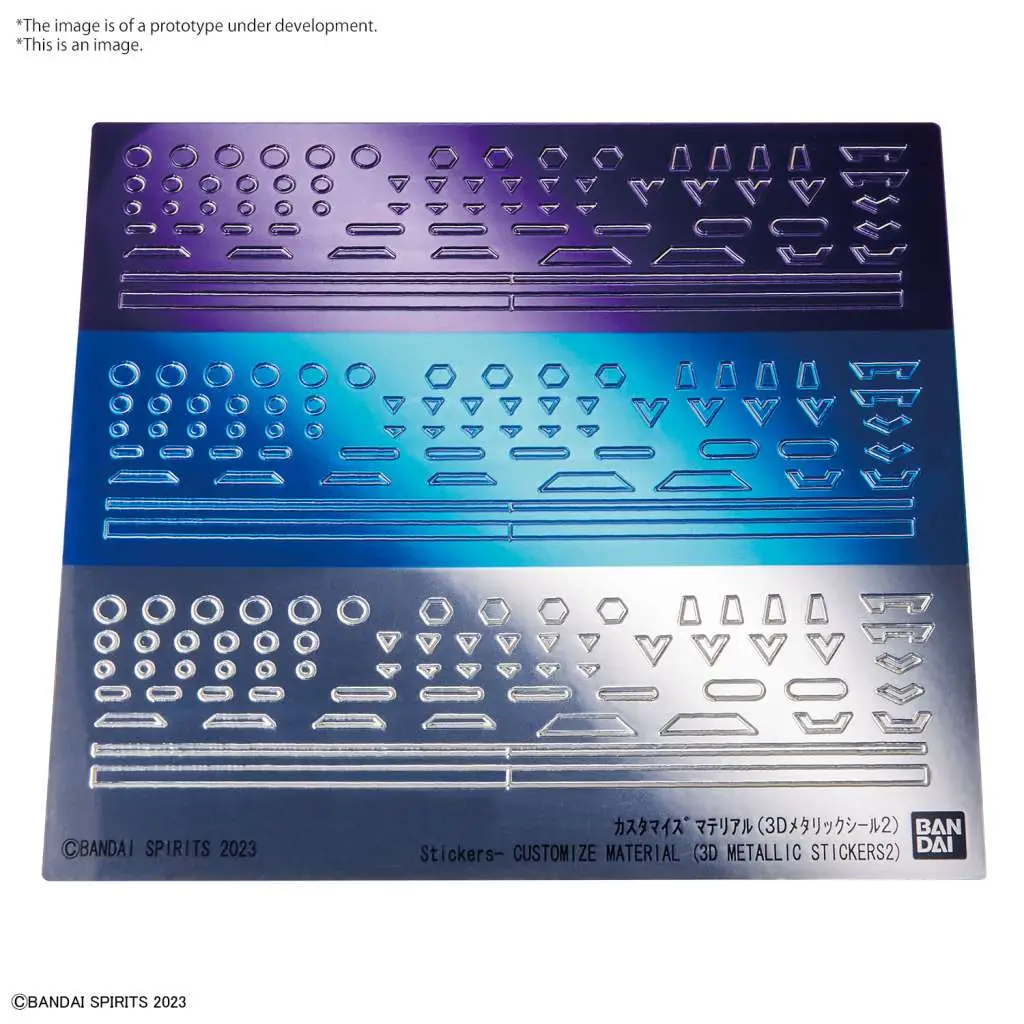 30mm custom material 3d metallic stickers 2