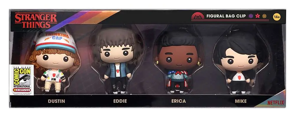 stranger things 3dbagclip 4 pcs set sdcc