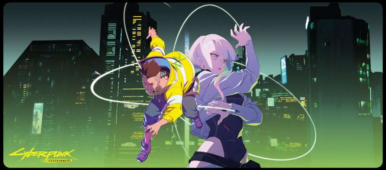 cyberpunk edgerunners keyart mousemat