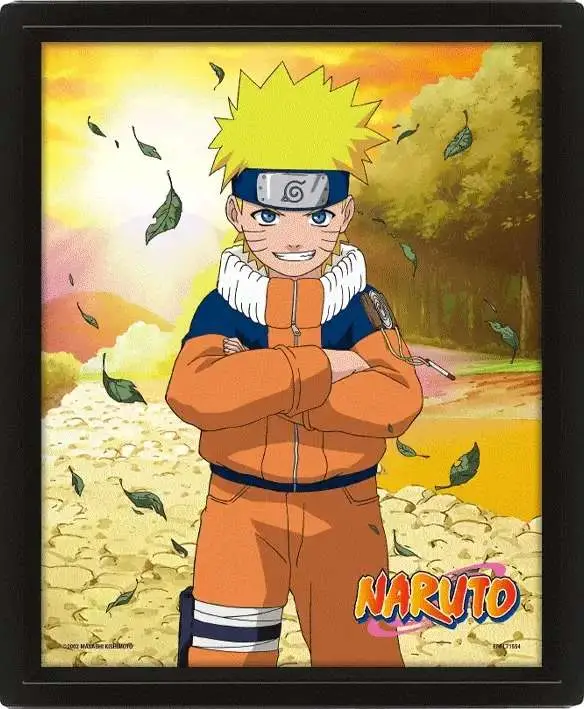 naruto hidden leaf rivals 3d lenticular poster framed