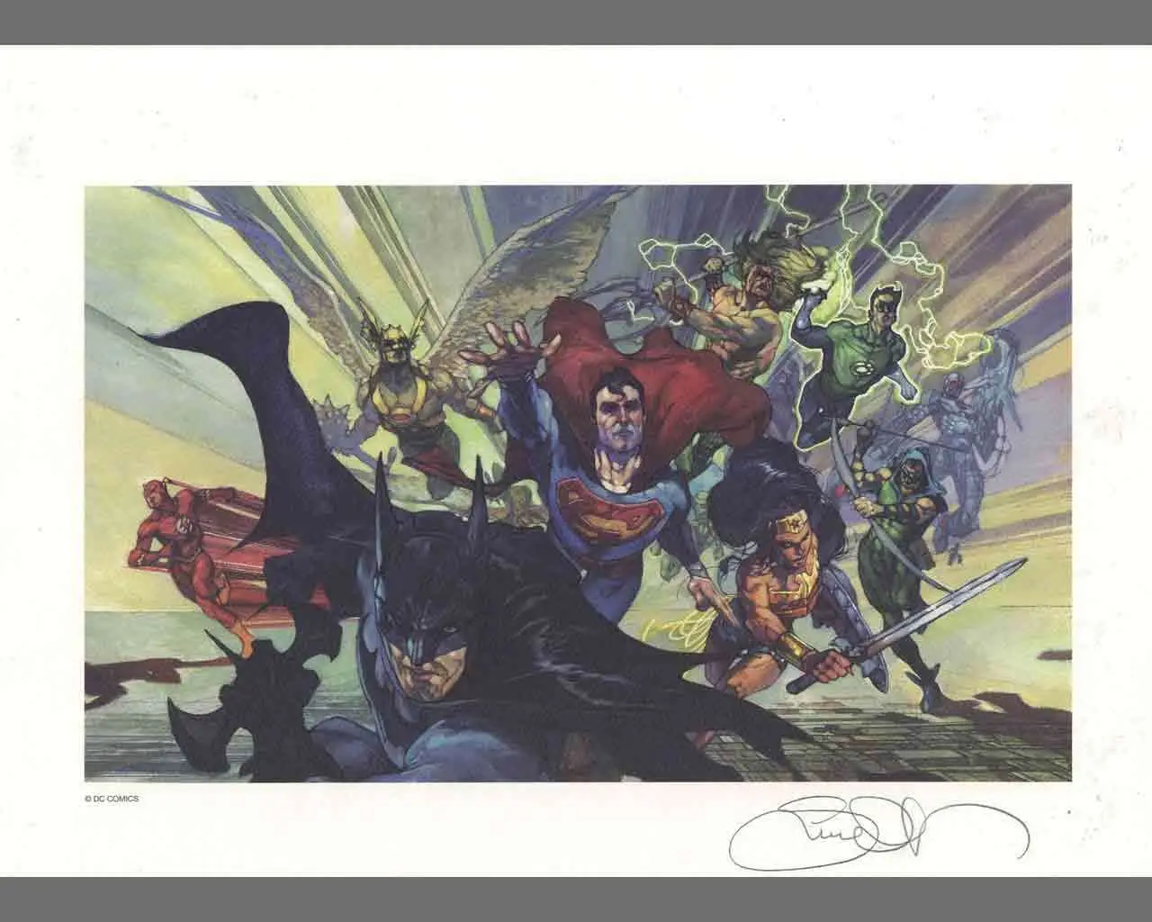 simone bianchi - justice league of america - limited edition lytho