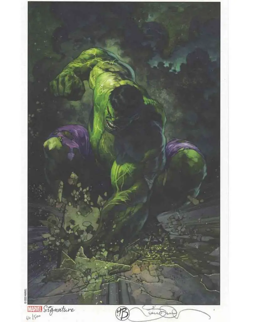 simone bianchi - cover hulk #1 - limited edition serigraph