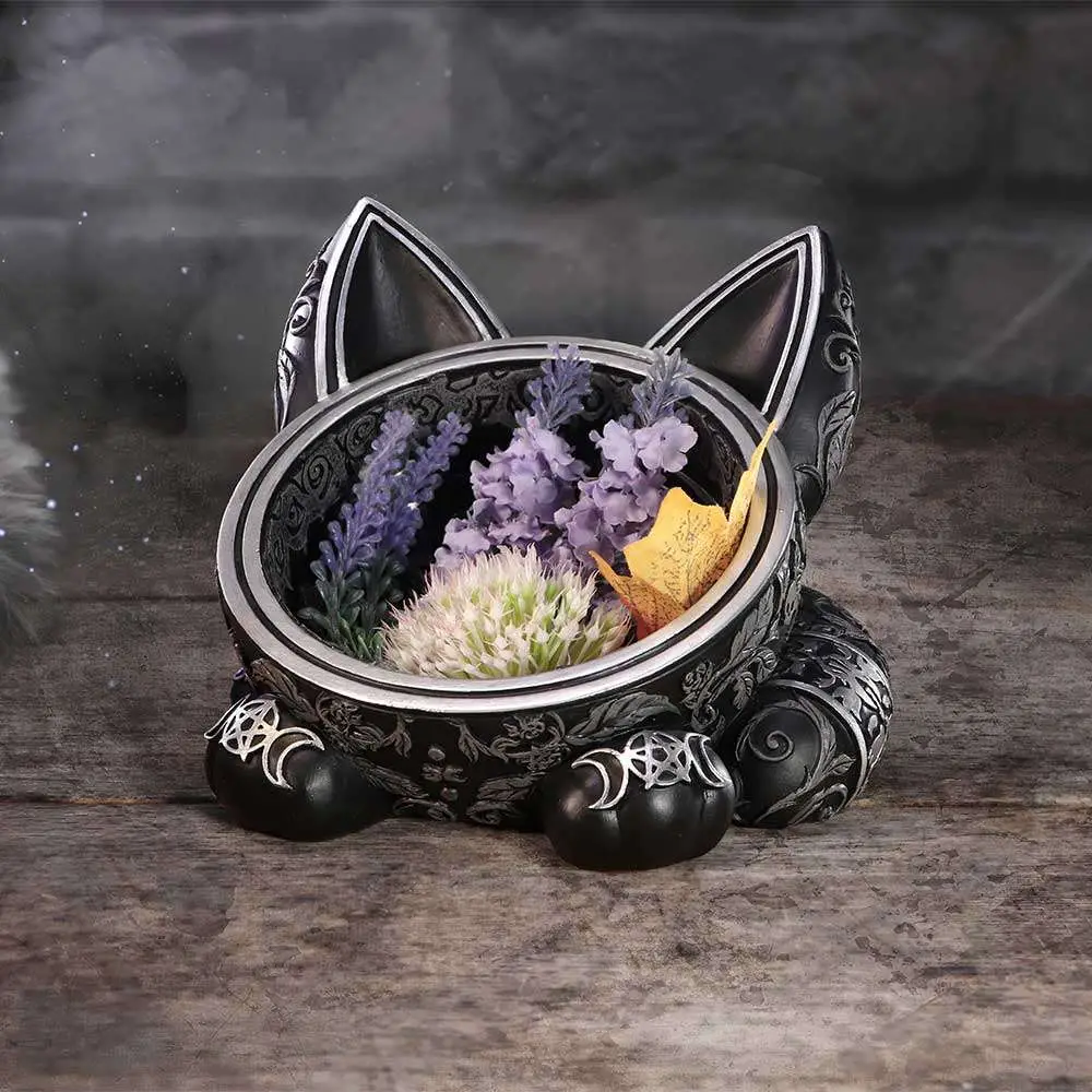 black cat magic trinket bowl