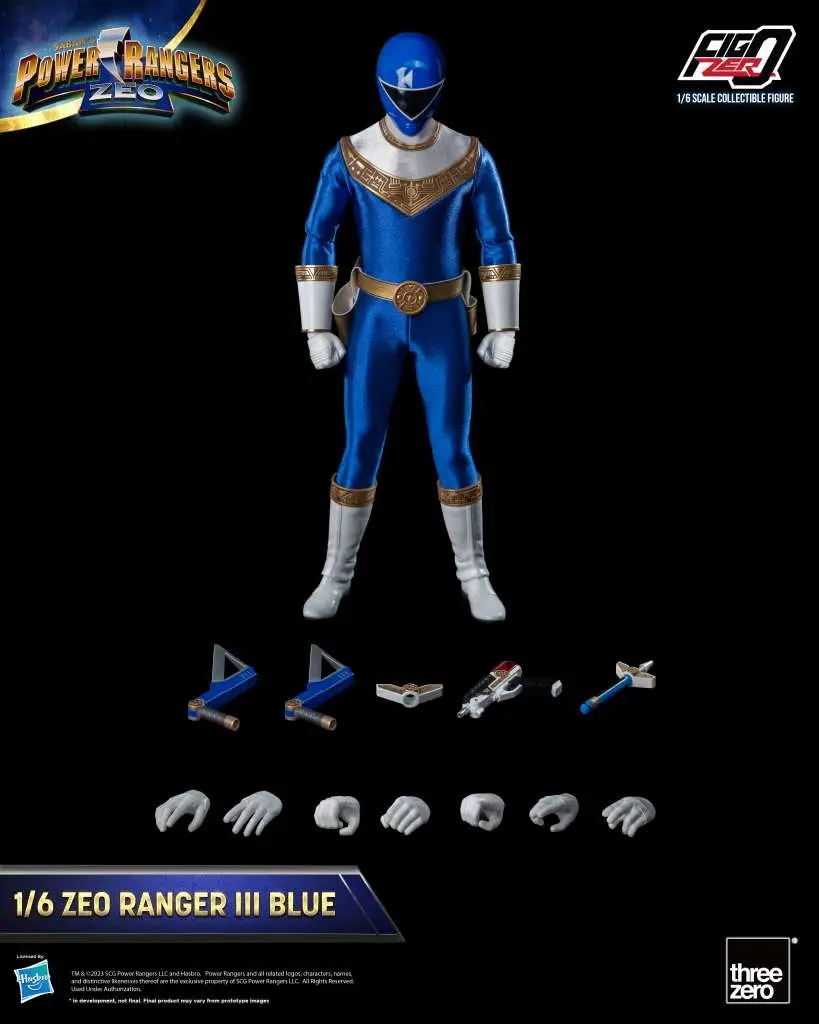 power rangers zeo ranger iii blue 1/6 figure