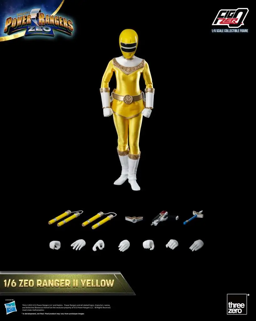 power rangers zeo ranger ii yellow   1/6 figure