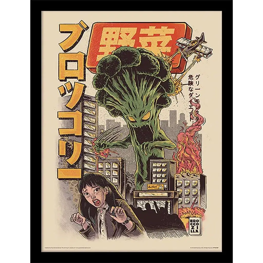 ilustrata broccozilla collector print framed