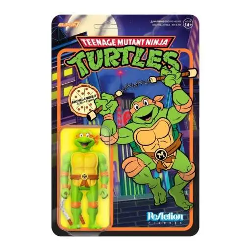 teenage mutant ninja turtles reaction figure w7 michelangelo toon