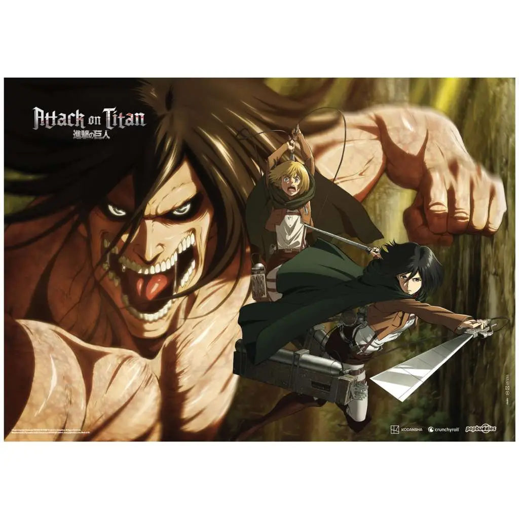 aot attack titan fabric poster