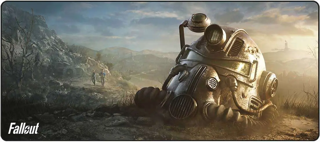 fallout mousemat keyart helmet
