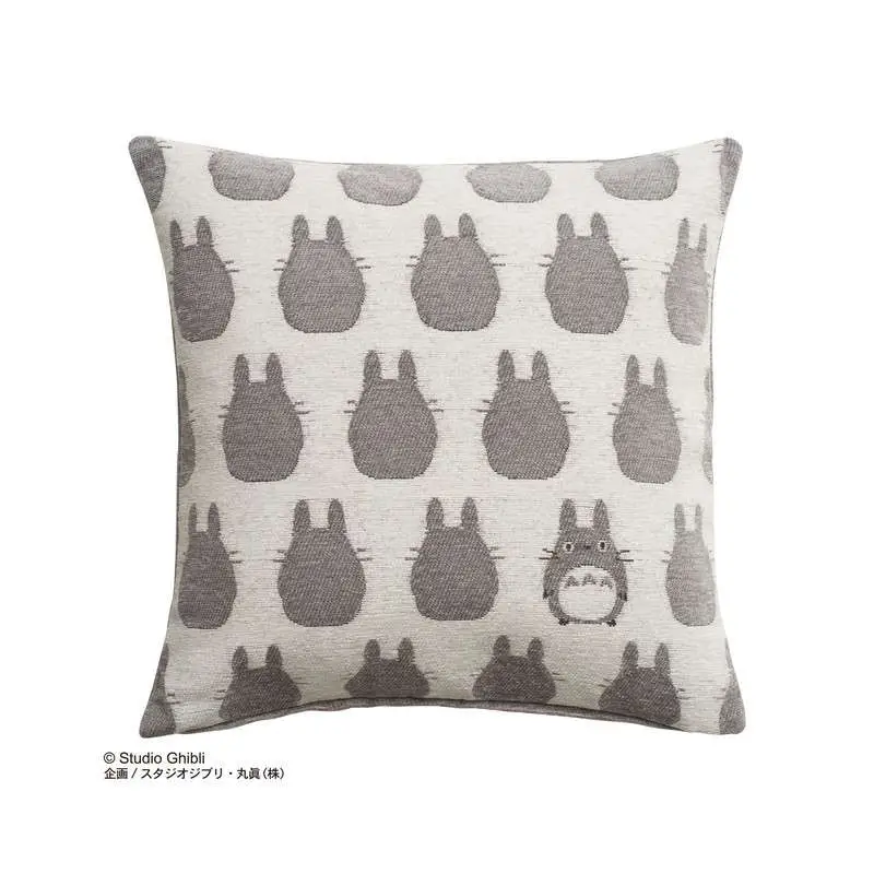 my neighbor totoro silhouette grey nap cushion