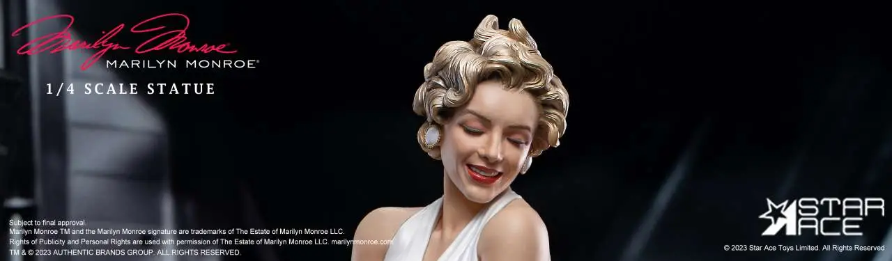 marilyn monroe 1/4 resin statue