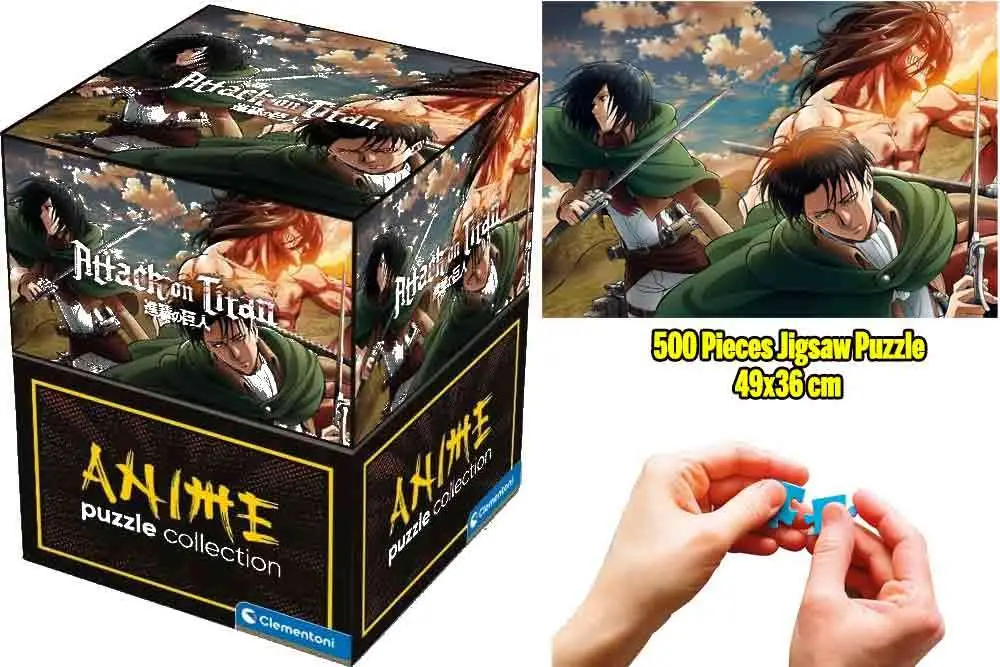 anime puzzle collection - cube500
attack on titans: eren & mikasa - jigsaw puzzle 500 pcs