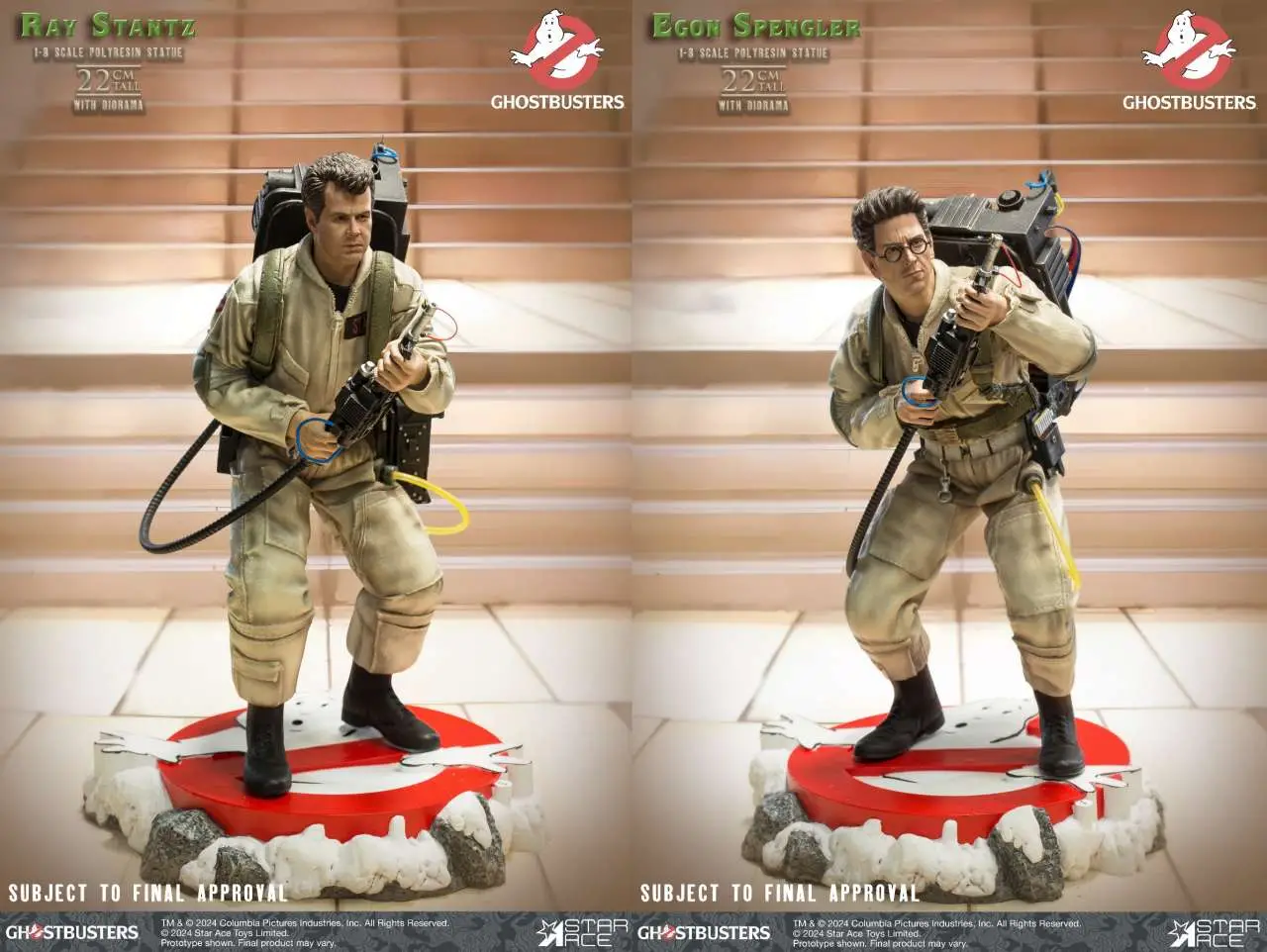 ghostbusters egon & ray twin pack 1/8 resin statue