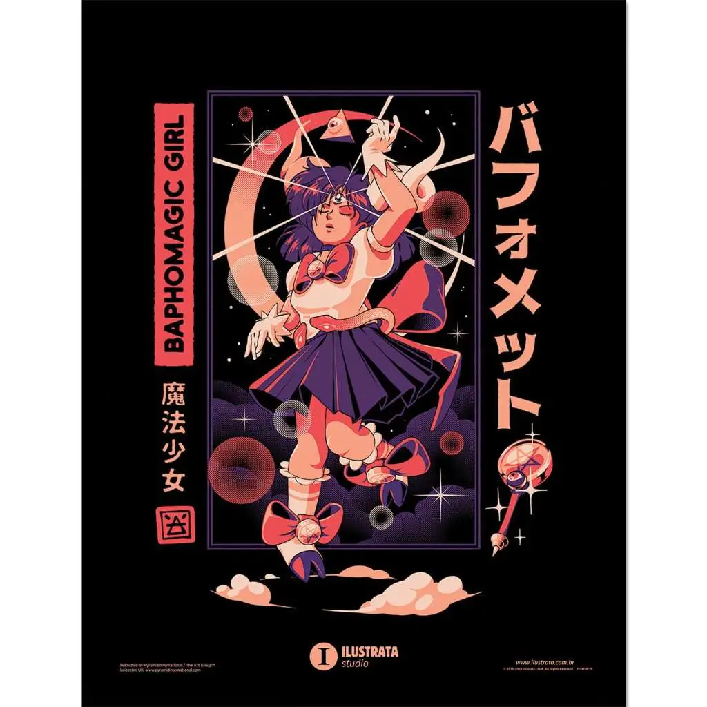 ilustrata baphomet girl collector print