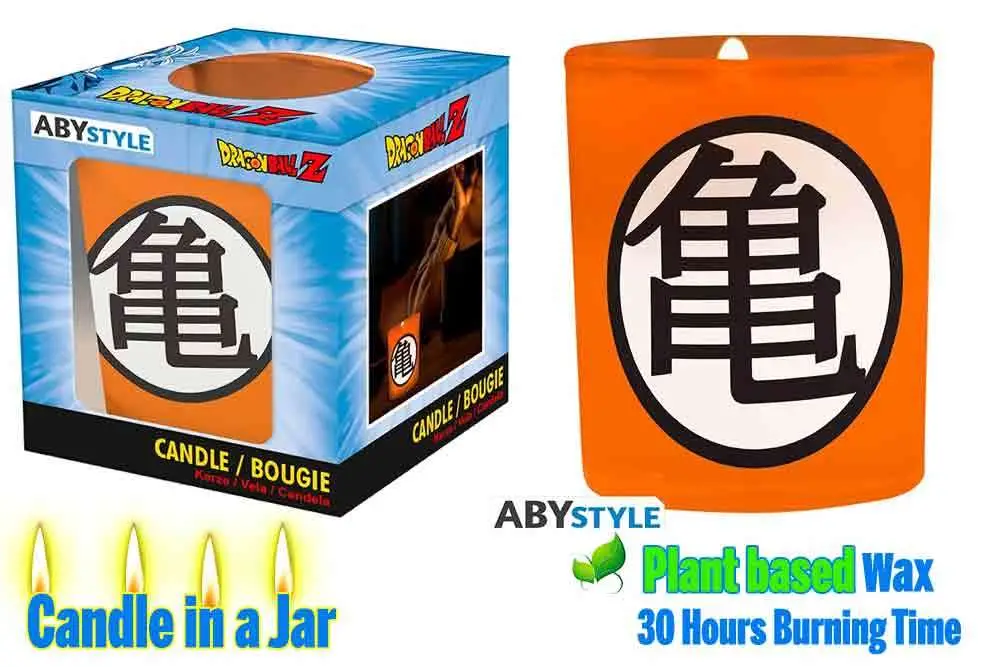 dragon ball kame symbol candle in a jar
