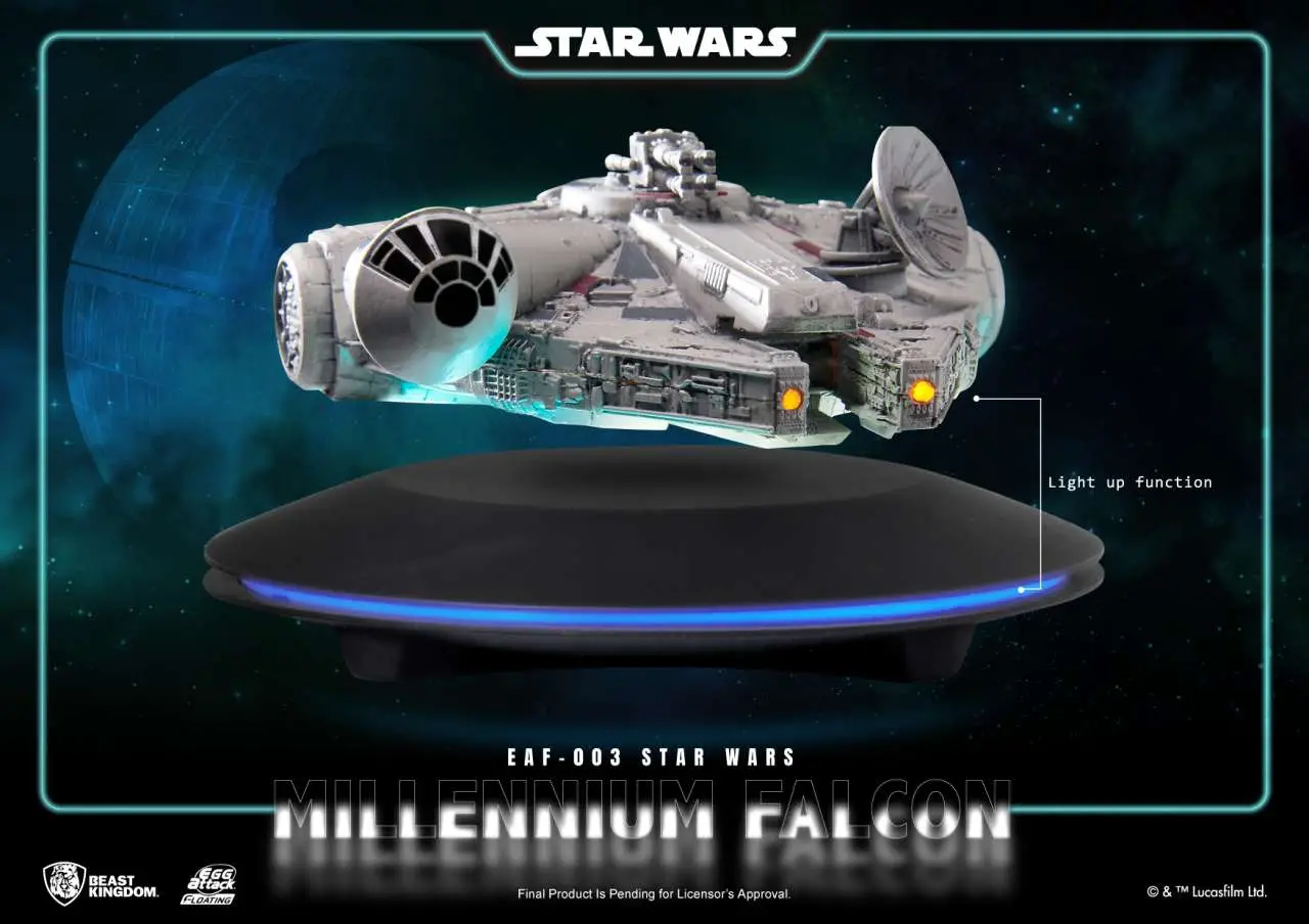 star wars millennium falcon floating