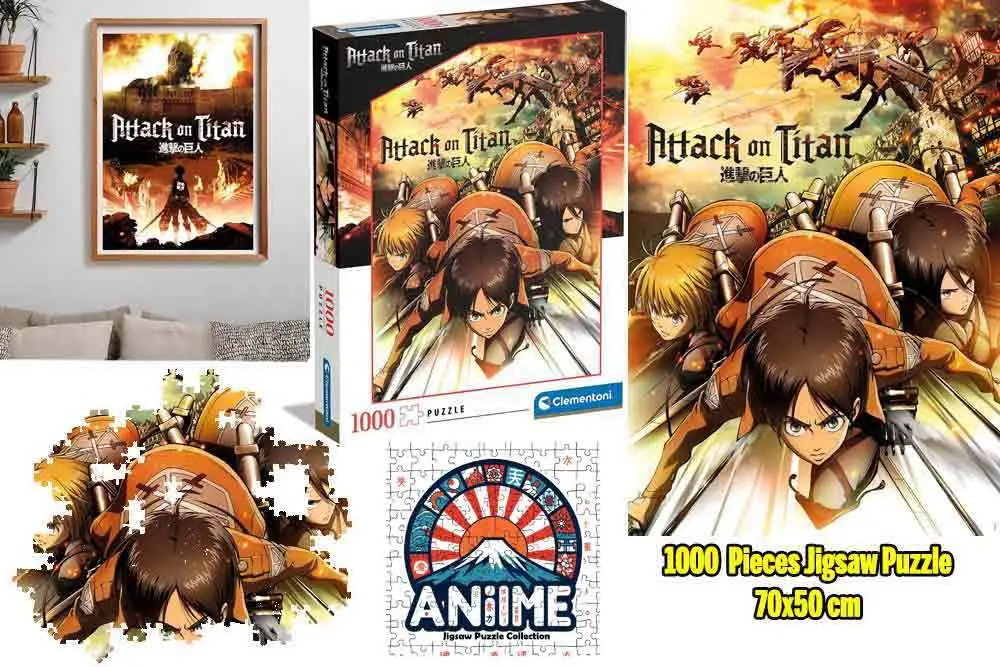 anime puzzle collection - attack on titan: vertical attack - jigsaw puzzle 1000 pcs