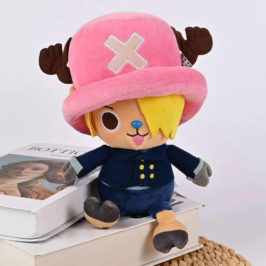 one piece chopper x sanji peluche 25cm