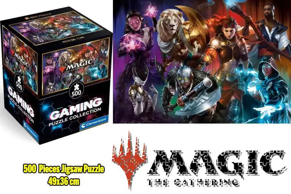 gaming puzzle collection - cube500 magic the gathering: mana warriors - jigsaw puzzle 500 pcs