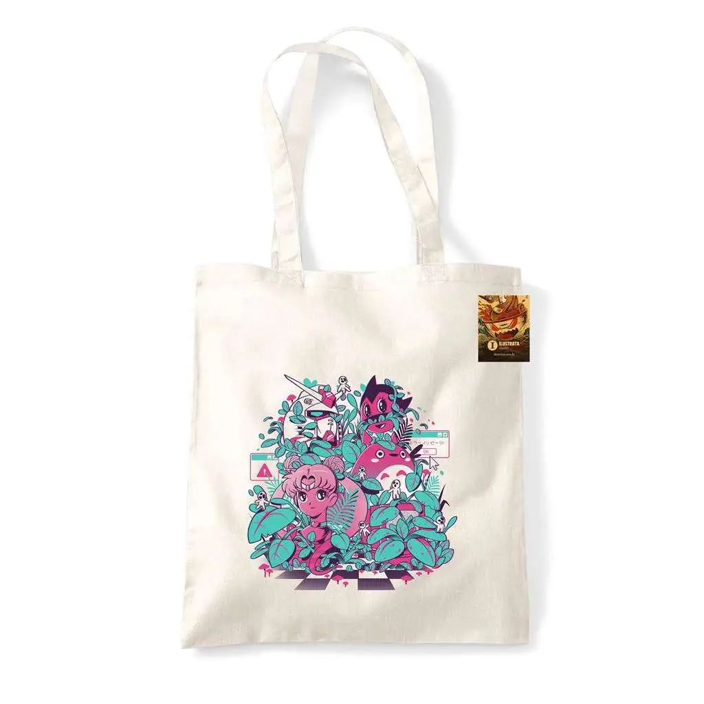 ilustrata anime wave tote bag