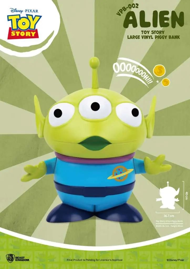 toy story large vinyl piggy bank alien