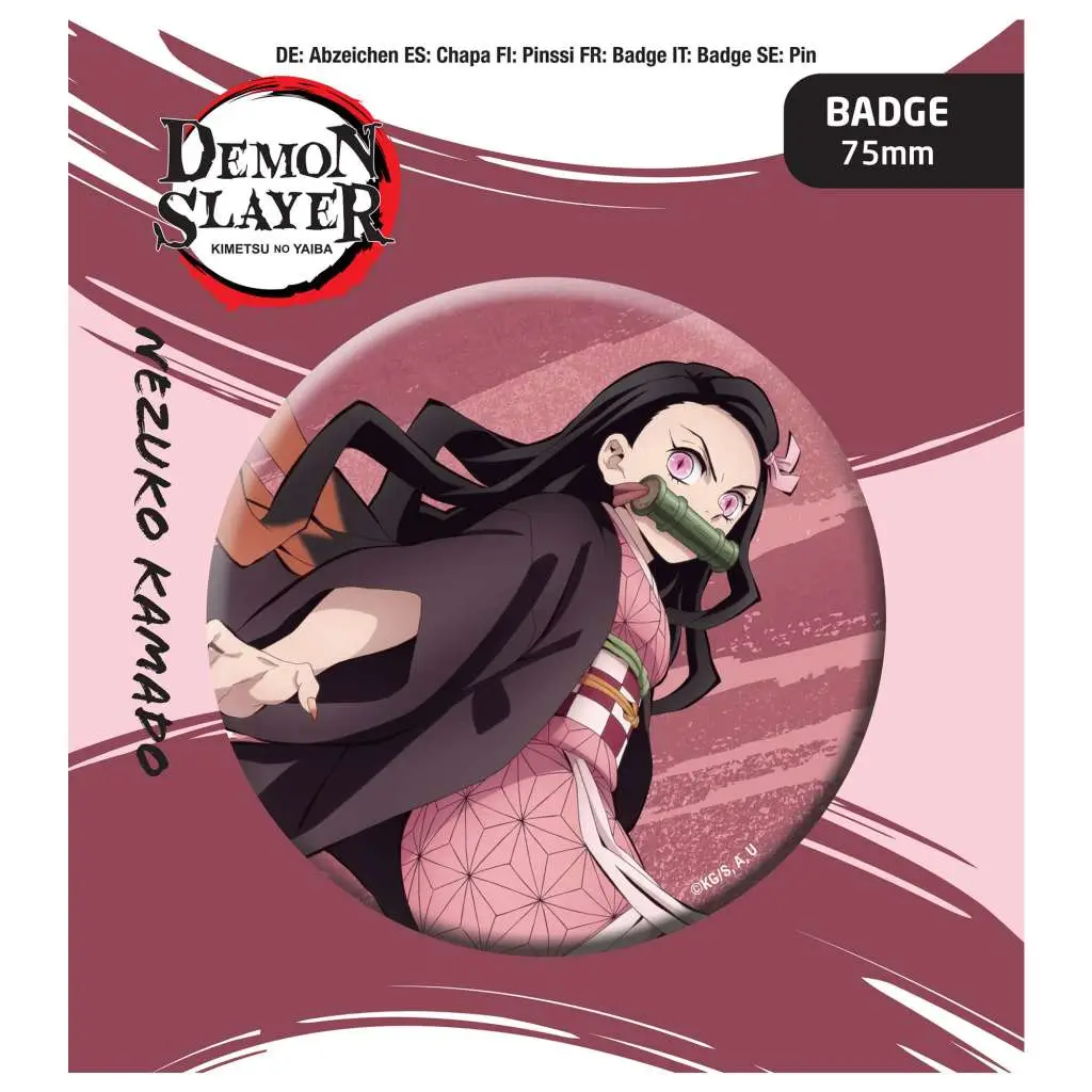demon slayer button badge nezuko kamado