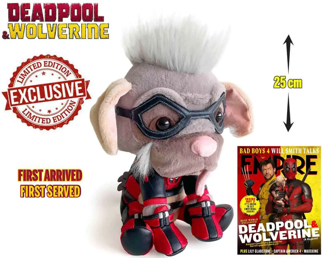 deadpool & wolverine: dogpool plush 25 cm
