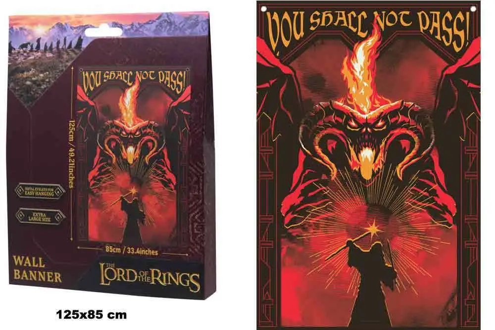 lord of the rings - balrog - wall banner