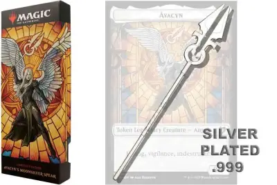 Magic The Gathering - Avacyn's Moonsilver Spear -.999 Silver Plated Replica