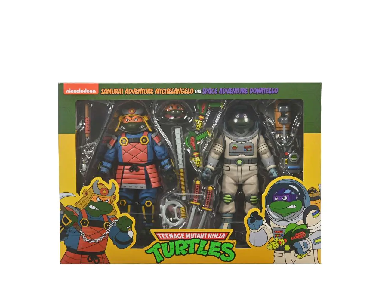 tmnt cartoon space adventure & samurai turtles 2 pack  af