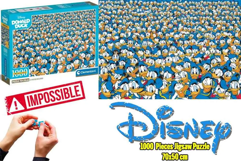 disney - donald duck - impossible jigsaw puzzle 1000 pcs