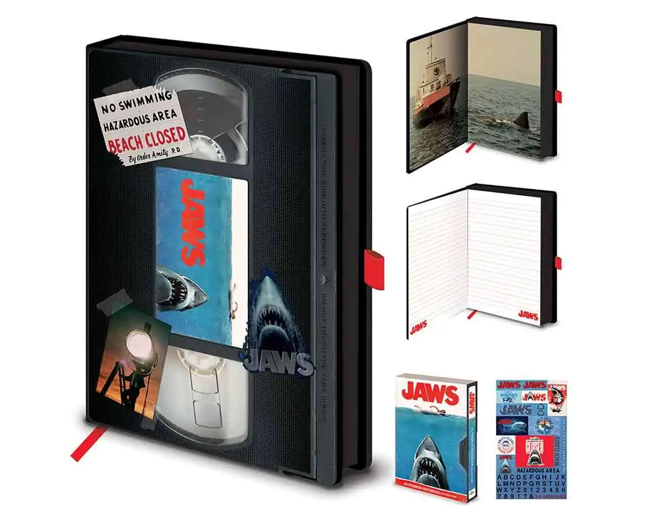 jaws - retro vhs - premium notebook a5