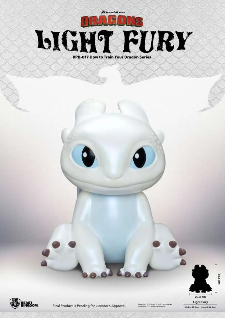 how to train your dragon light fury series vinyl money bank