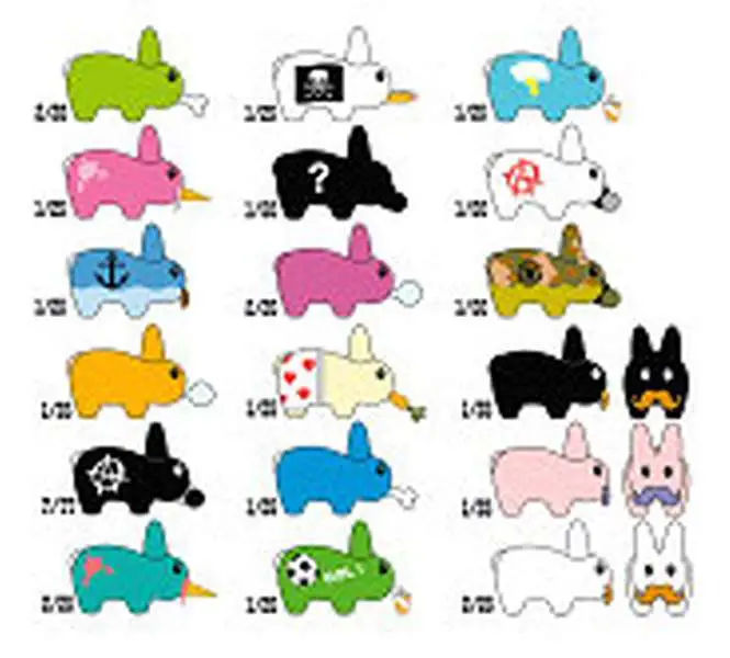 happy labbit mini figure display (25)