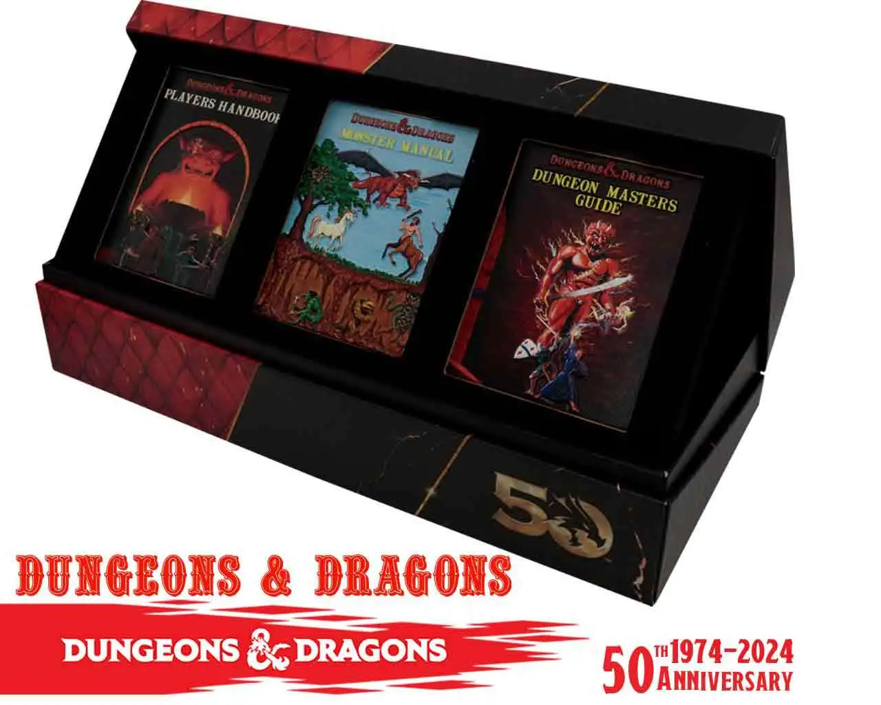 dungeons & dragons - 50th anniversary - 1st edition book cover ingot set