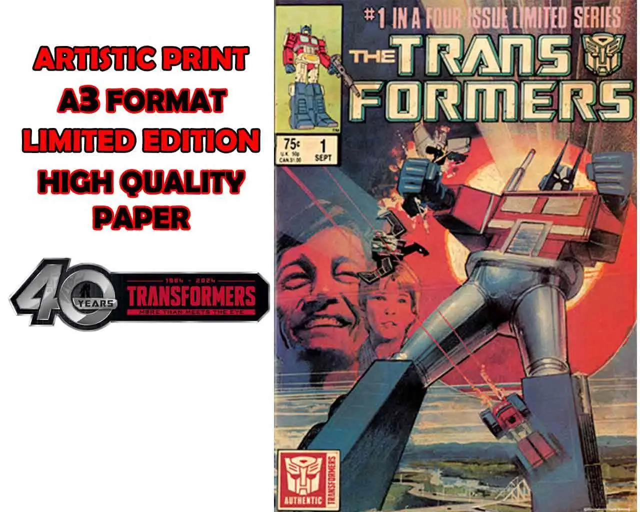 transformers - 40th anniversary - art print