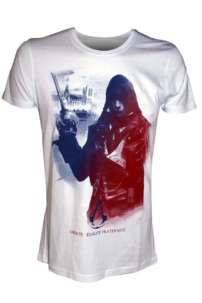 t/s assassin creed arno frenchflag white - xl