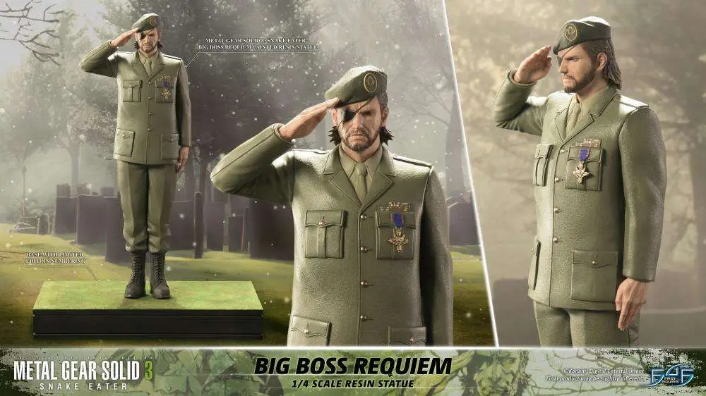 metal gear solid 3 big boss requiem 1/4 resin statue