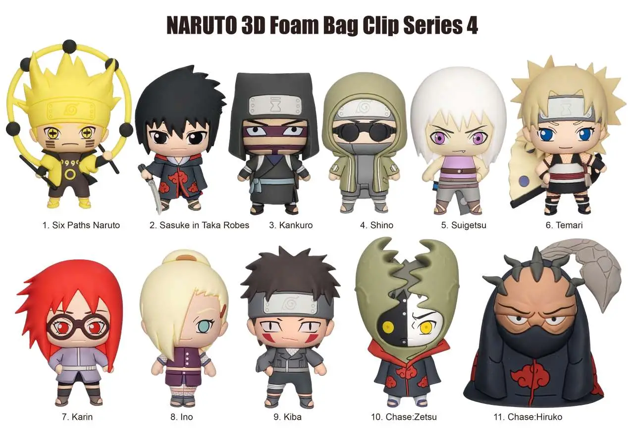 naruto shippuden s.4 bag clip blind box display(24)