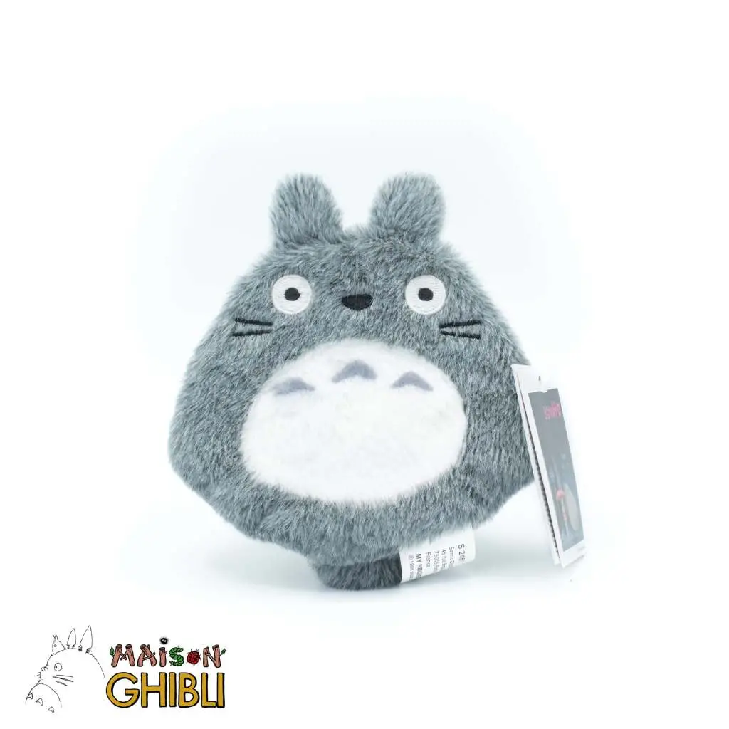 totoro smiling grey purse plush