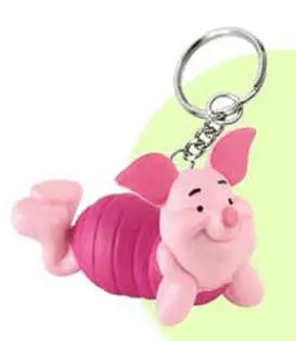 piglet lying pvc keychain