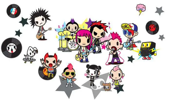 punk star frenzies zipper pull disply(30
