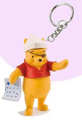 winnie pirate pvc keychain
