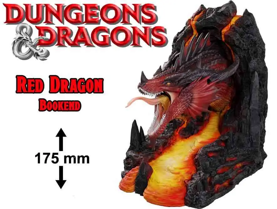 dungeons & dragons - red dragon bookend