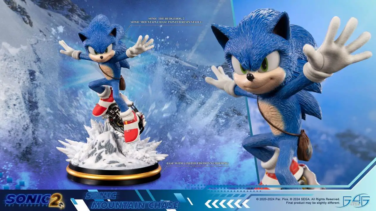 sonic the hedgehog 2 sonic mountain chase resin statue