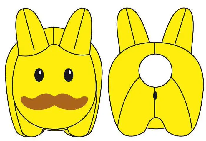 stache labbit 14" yellow plush