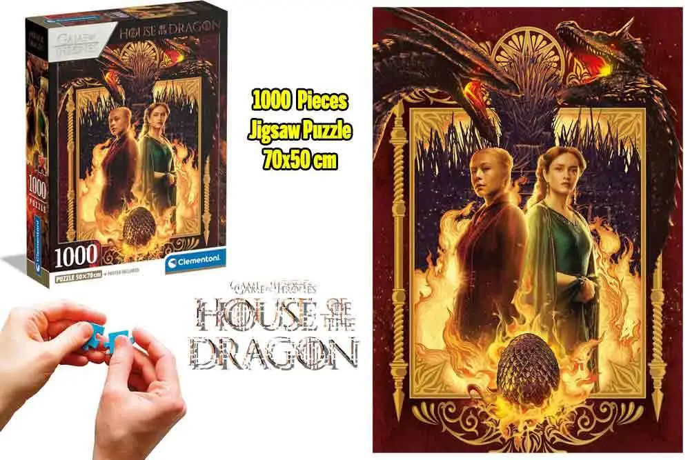 game of thrones - house of the dragon - fire - jigsaw puzzle 1000 pcs